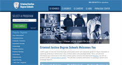 Desktop Screenshot of criminaljusticedegreeschools.com