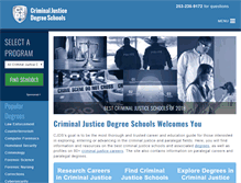 Tablet Screenshot of criminaljusticedegreeschools.com